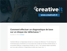 Tablet Screenshot of blogs.creativeit.fr